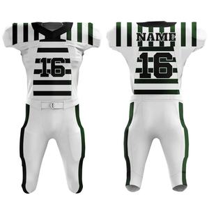 Ensemble d'uniformes de football américain à sublimation personnalisée de haute qualité, uniformes de football en polyester, ensembles de maillots et de pantalons de football américain - Product Image 6