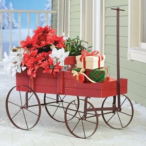 <b>Large</b> Metal Santa Silage Decorative Vehicle High Quality for Christmas Decoration Christmas Gift Red and White - Product Image 3
