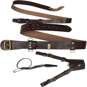 2024 Custom Sam Browne Cross Belt Unisex Business Casual Piel de vaca genuina Aleación de cuero suave para hebilla Vintage personalizado - Product Image 1