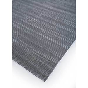 Alfombras Tejidas a Mano de Lana y Viscosa en Gris Base y Patrón de Rayas Negras Hwv-2000 para Uso Doméstico - Product Image 2