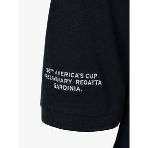 America's Cup 38 Edizione Sardegna per Polo Blu Navy 100% Cotone e Poliestere Traspirante con Logo Ricamato a Tinta Unita - Product Image 4