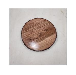 Posavasos de madera de acacia oscura, posavasos redondo cuadrado para bebidas - Product Image 4