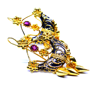 ชุดตุ้มหูอัญมณีทัวร์มาลีน925เงินสเตอร์ลิงนำสมัยสุดคลาสสิกไม่ซ้ำใครดีไซน์เนอร์ - Product Image 5