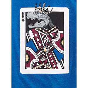 T-Shirt Navy King Card per Bambini Epic Threads, Logo Personalizzato Stampato, Taglia 4T SLIM, Tessuto Jersey e Maglia Casual, Motivo Liscio - Product Image 3