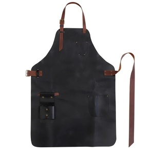 Delantal de cocina de cuero multiusos duradero de alta calidad personalizado nuevo estilo Denim para hombres mujeres trabajadores artistas-Cocina - Product Image 3