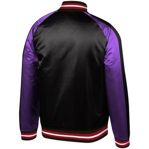 Blouson d'aviateur d'hiver pour hommes personnalisé en gros Varsity Baseball brodé antibactérien avant laine satin toile - Product Image 2