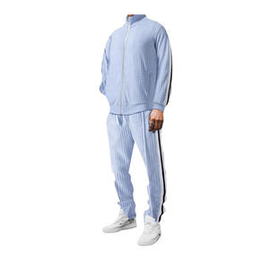 Venta al por mayor de ropa deportiva de manga larga para hombres, conjunto de 2 piezas, sudadera con cremallera, sudaderas con capucha, pantalones de chándal, conjuntos de Jogger personalizados para hombres, chándales - Product Image 3