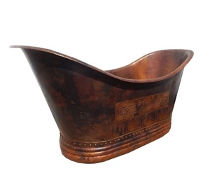 Fourniture directe d'usine Meilleur prix Baignoire autoportante en cuivre pur pour bateau de baignoire pour la décoration de salle de bain. - Product Image 6