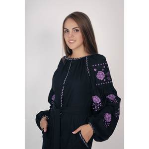 Nouvelle collection de robes brodées pour femmes robe ukrainienne brodée pour femmes robe mi-longue ukrainienne brodée de couleur blanche - Product Image 1