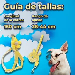 Pettorina di Lusso con Motivo Floreale per Gatti e Cani di Piccola Taglia, in Nylon Traspirante, Antifuga, con Fibbie in Acciaio Inossidabile - Product Image 6