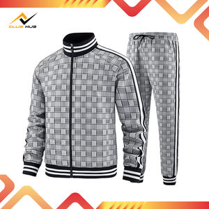 <b>Men's</b> Custom Logo Full-Zip <b>Long</b> Sleeve Solid Formal Breathable Quick Dry Winter Sports Track <b>Jackets</b> & Sweatsuit - Product Image 2