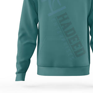 Sudadera con capucha de algodón para hombre, prenda deportiva masculina con estampado único personalizado, fácil de lavar, diseño de logotipo personalizado, Casual, color blanco - Product Image 6