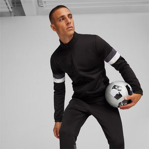 Survêtement de sport décontracté d'hiver pour hommes adultes, fermeture éclair, football et soccer, polaire, noir, col montant, vêtements d'entraînement - Product Image 6