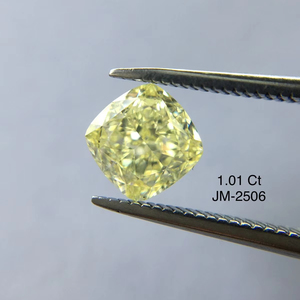 Fancy Light Yellow 1,01 Quilates Cojín brillante Corte Natural Fancy Light Yellow Color VS1 Clarity IGI Certified Diamantes sueltos - Product Image 1