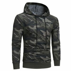 Diseño de estampado de camuflaje Sudaderas con capucha y sudaderas para hombre Ropa Suéter unisex de gran tamaño en blanco Sudaderas con capucha estampadas - Product Image 5