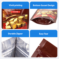Sacs d'emballage pour biscuits imprimés sur mesure, en aluminium laminé, type Doypack, avec fermeture éclair, résistants à la lumière et à l'humidité