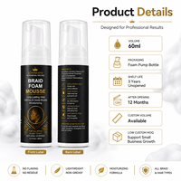 Fabricant de mousse coiffante pour tresses sous marque privée, fixation forte et anti-frisottis pour tresses africaines et torsades