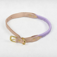Ensemble de colliers pour chien faits à la main, écologiques, 100% coton, motif uni, décoration nœud papillon, tailles S/M/L