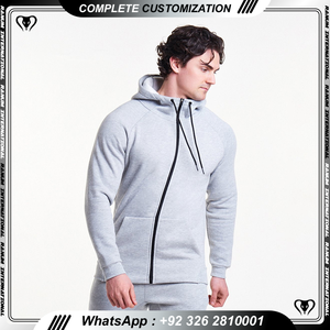 Offre Spéciale sweats à capuche confortables pour hommes pour l'hiver Street Wear personnalisé différentes couleurs brodées perlées Techniques fermeture éclair - Product Image 2