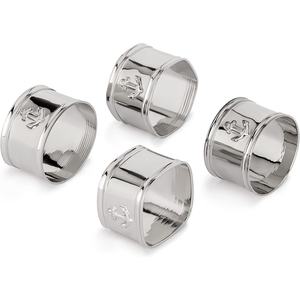 Nautical Anchor Design <b>Silver</b> Plated <b>Napkin</b> Ring for Weddings and Partys Adds Color to Your Dining Table Decor for Hot Summer - Product Image 1