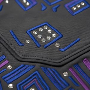 Women Y2K Punk Style <b>Crop</b> Top 3D Print Embroidered Rhinestone Eco-Friendly Breathable Winter <b>Long</b> <b>Sleeve</b> O-Neck Casual - Product Image 5