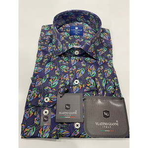 Elegante Camisa de algodón para hombre ajustada hecha en Turkiye manga larga cómoda tela duradera - Product Image 5