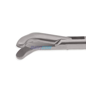 Porte-aiguilles en acier inoxydable à mâchoires fortement incurvées et allongées, inserts WTC, verrouillage, tige de 5 mm, 11 pouces (28 cm), avec poignée à pression - Product Image 3