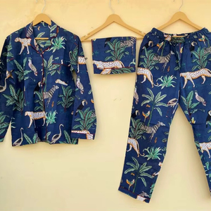 2025 Casual ropa de dormir mujer verano puro algodón Sexy Homewear conjunto de tres piezas - Product Image 1