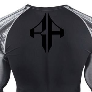 Ropa deportiva de color sólido Sublimación transpirable para hombre Rash Guard Spandex y poliéster Logotipo personalizado de alta calidad para hombre - Product Image 5