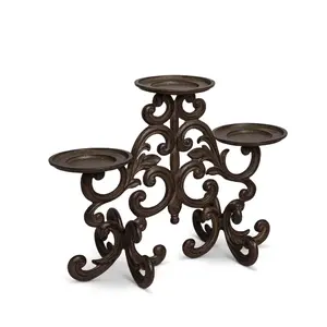 ขาตั้งเทียนโลหะหรูหราสําหรับบ้านโรงแรมตารางด้านบนโคมไฟตกแต่งการใช้งานผู้ถือ Cnadle ในราคาขายส่งในลักษณะที่กําหนดเอง - Product Image 2