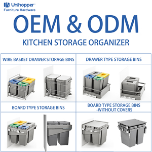 UNIHOPPER Cadre détachable <span class=keywords><strong>Poubelle</strong></span> à double tirette Armoire de <span class=keywords><strong>cuisine</strong></span> <span class=keywords><strong>Poubelle</strong></span> intégrée en plastique <span class=keywords><strong>Poubelle</strong></span> à fermeture douce <span class=keywords><strong>Tiroir</strong></span> - Product Image 6