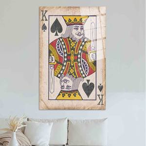 Toile imprimée encadrée noire élégante : Design graphique moderne, ART SUR VERRE TÉMPERÉ - Product Image 1