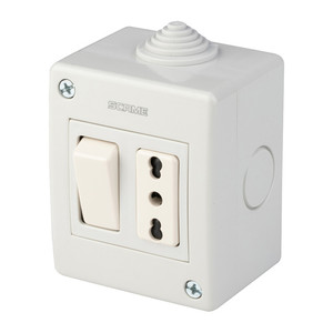 Polypool Pp0171x Cassetta Esterna IP40 con Pulsante e Presa Bifase - Product Image 1