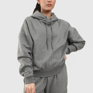 เสื้อฮู้ดซิปสั้นคอเต่าผ้าฝ้าย 100% ระบายอากาศได้ดี ไม่เป็นขุย สำหรับผู้ชายและผู้หญิง ลายโลโก้แบบกำหนดเอง สำหรับฤดูใบไม้ร่วง - Product Image 2