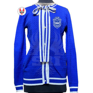 Cardigans en acrylique brodés pour femmes de la sororité Zeta Phi Beta |   Pull en laine brodé personnalisé pour femmes de la sororité ZPB - Product Image 2