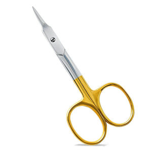 Ciseaux à cuticules de haute qualité en acier inoxydable, lame incurvée et tranchante, finition miroir, couleur unie, meilleur choix - Product Image 3