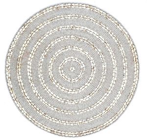 Classic Style Attractive Silver Glass <b>Beaded</b> <b>Placemat</b> Mats Pads for Wedding Parties New Year & Christmas-Whole Sale Price - Product Image 1