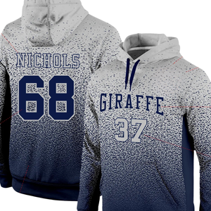 Sudadera con Capucha Sublimada con Degradado Azul Personalizado, Sudadera con Nombre y Número Personalizados, Ropa Deportiva con Logotipo Personalizado para Hombre y Mujer, Diseño OEM - Product Image 4