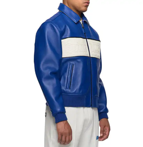 Venta al por mayor por encargo 100% cuero de vaca genuino chaquetas Avirex para los hombres de moda de talla grande colección - Product Image 6