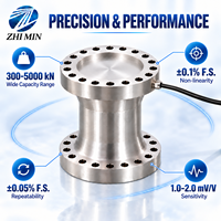 Capteur de force à compression à double bride haute précision IP67 de 300 à 5000 KN pour machines d'essai et presses hydrauliques