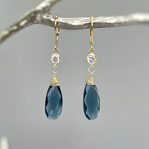 Boucles d'oreilles originales en argent 925 véritable meilleur bijou en topaze simple et élégante boucle d'oreille de très haute qualité à faible coût pour les femmes - Product Image 1