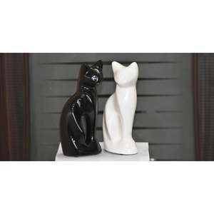 โกศโลหะขี้เถ้าเถ้ากระดูกรูปแมวน่ารักนั่งทำมือโกศสำหรับใส่งานศพสัตว์ - Product Image 5