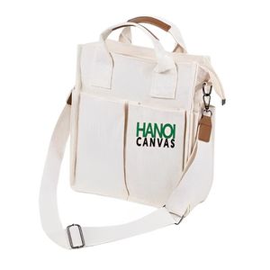 กระเป๋าผ้าแคนวาสแบบมีหูหิ้วทำจากผ้าฝ้ายเป็นมิตรกับสิ่งแวดล้อม12ออนซ์ใช้ซ้ำได้สำหรับไปโรงเรียนได้รับการรับรอง - Product Image 4