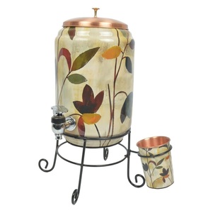 Décoration intérieure Décoration de ferme et de maison Ustensiles de cuisine Distributeur de cuivre imprimé émaillé Stockage d'eau Conception Finition polie - Product Image 1