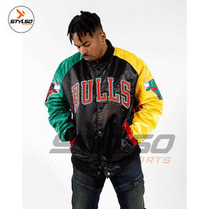 Veste d'université en satin personnalisée en gros Veste d'université en satin sur mesure Veste d'université en baseball en satin - Product Image 5