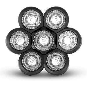 Têtes de rasoir électriques rotatives à triple lame lavables pour hommes, fonctionnant sur USB, pour le visage et le corps, version allemande - Product Image 2