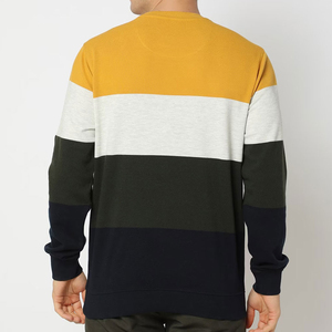 Jersey de cuello alto de punto de costilla pesada para hombre, ropa de calle geométrica con bloque de Color, Jersey hecho de alta calidad, gran oferta, suéteres para hombre - Product Image 4