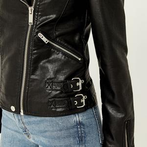 Veste en cuir personnalisée à col montant pour femmes Veste en cuir grande taille Veste en cuir véritable à usage extérieur - Product Image 6