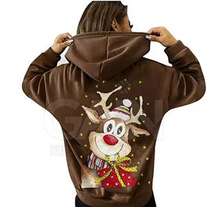 Último estilo Nueva llegada Sudaderas CON CAPUCHA DE Navidad mezcladas de algodón de color sólido Sudaderas CON CAPUCHA DE Navidad ligeras para hombres - Product Image 3