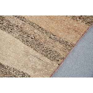 พรมตุรกีขนาด 2.6x10 ฟุต, พรมวินเทจแบบยาว, พรมขนสัตว์สีน้ำตาลล้วน - Product Image 5